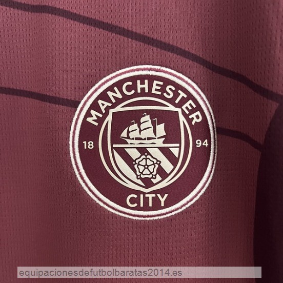 Nuevo Tailandia 3ª Camiseta Manchester City 24/25 Rojo Baratas
